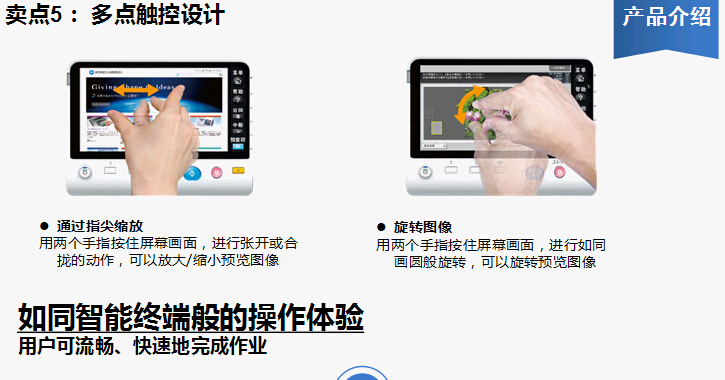 柯尼卡美能達bizhub227復印機多點觸控設計 柯尼卡美能達bizhub227復印機多點觸控設計