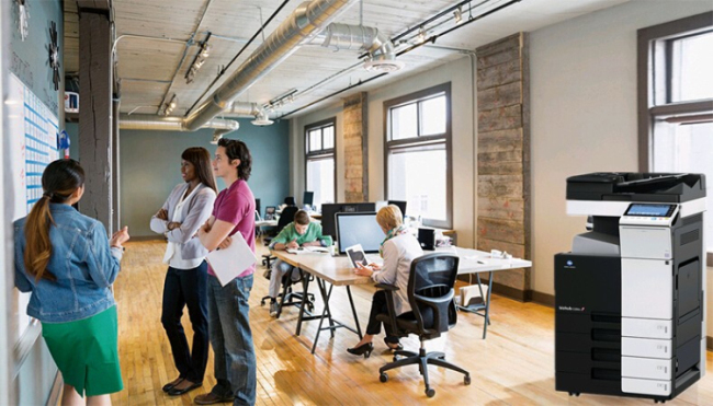 慶?？祁U給服裝企業(yè)的柯尼卡美能達(dá)C284e彩色復(fù)印機(jī)方案完美機(jī)裝